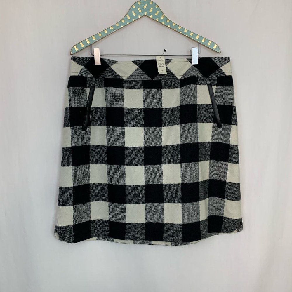 NWT Talbots Skirt 16 Buffalo Plaid With Pockets